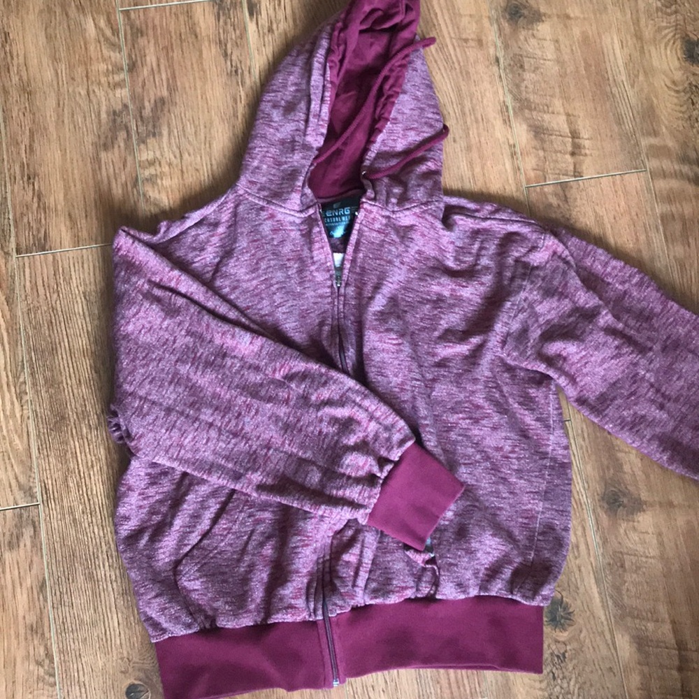 Men’s Maroon Zip  Up Hoodie
